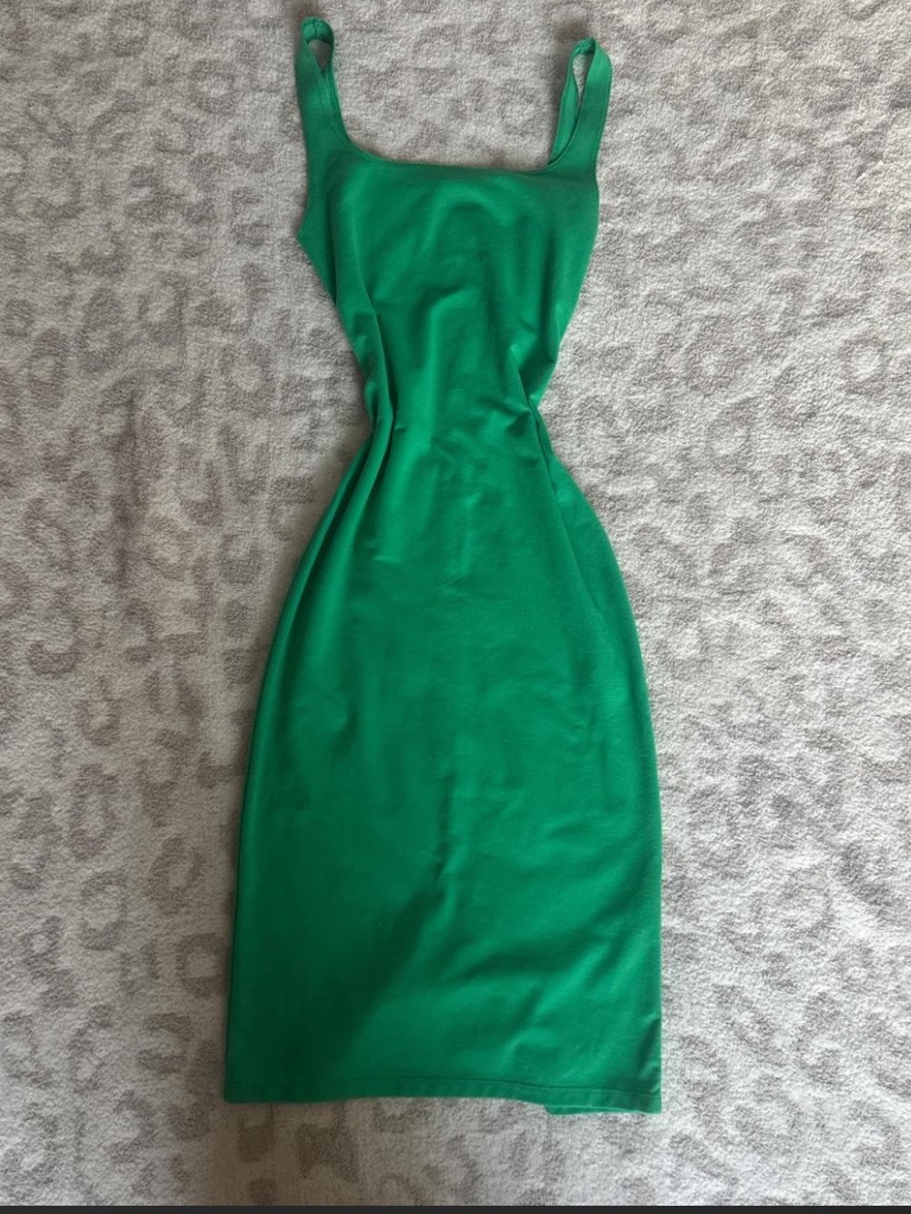 Zara Emerald Green Scoop Neck Midi Dress